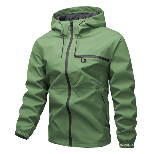 Unisex Wasserabweisende Softshell‑Regenjacke mit verschweißten Nähten, Kapuze & wasserdichter Brusttasche Shop Nory