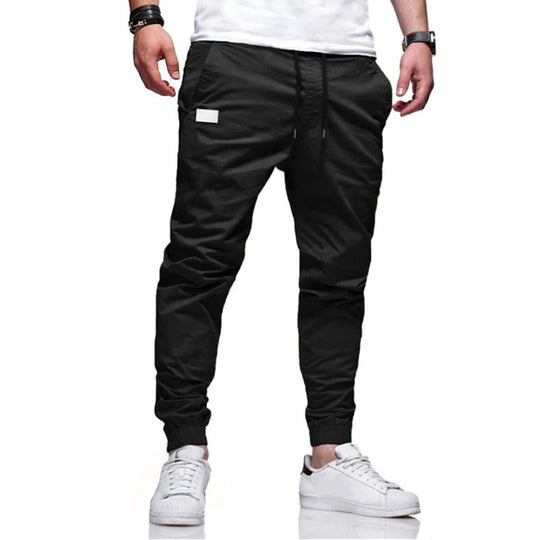 Herren Slim-Tapered Jogginghose mit Kordelzug, Eingrifftaschen und geripptem Knöchelabschluss Shop Nory