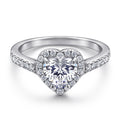 Damen herzförmiger Verlobungsring mit funkelnden Zirkonia-Details Shop Nory