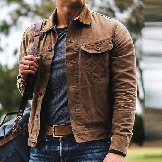 Herren Baumwolljacke mit praktischen Taschen und modernem Schnitt