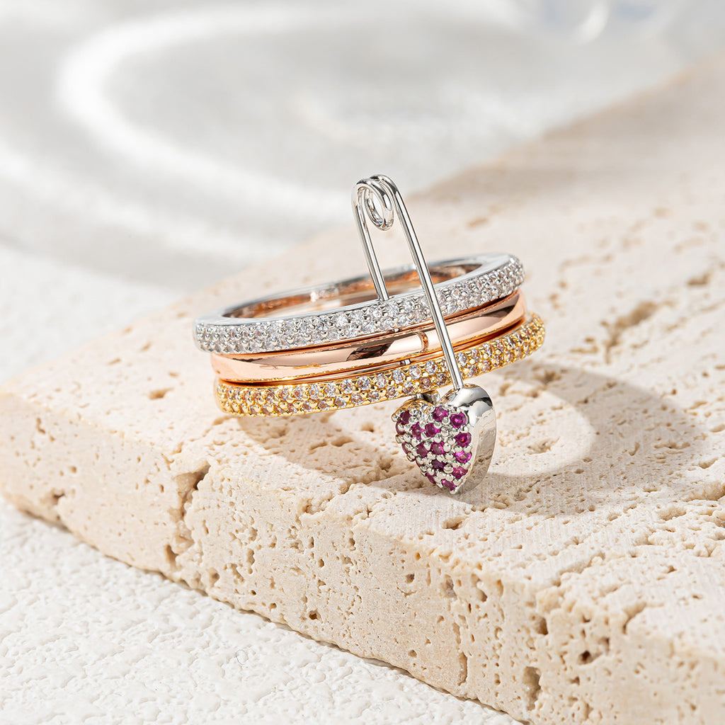 Damen elegante und funkelnde Ringkette Shop Nory