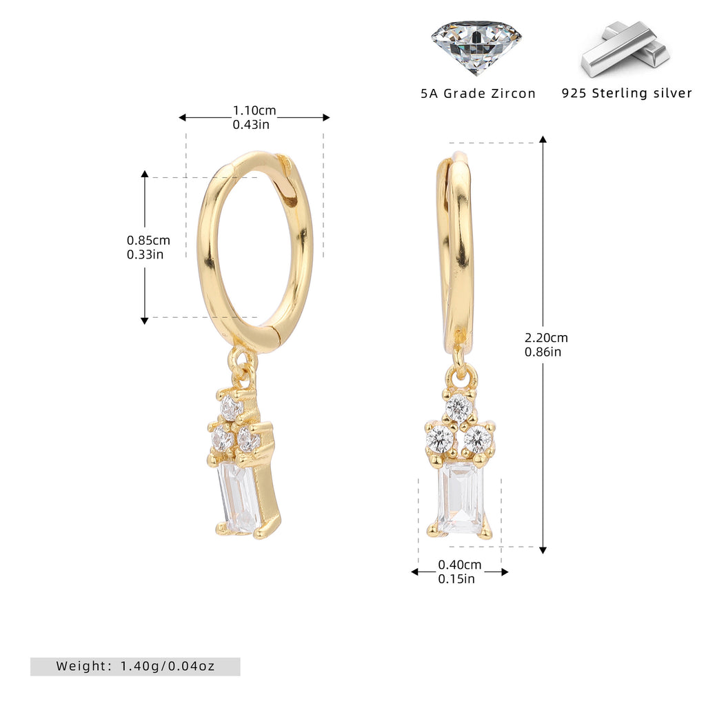 Damen Ohrhänger mit luxuriösen Zirkonen und hochwertigem 925 Sterling Silber Shop Nory