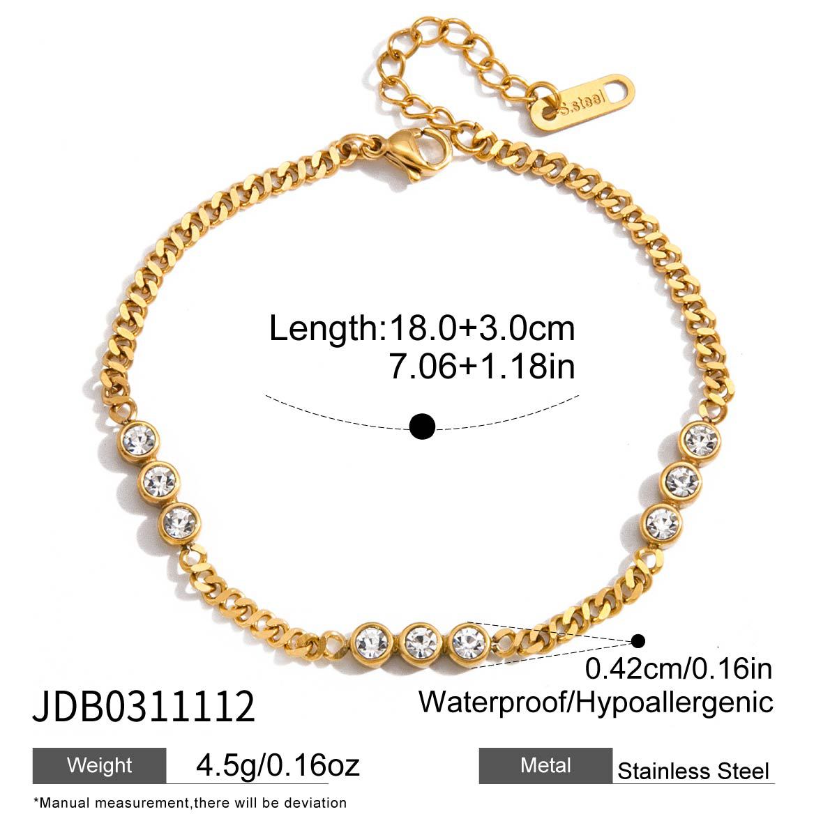 Damen Armband mit elegantem Kettendesign und funkelnden Zirkonia Shop Nory