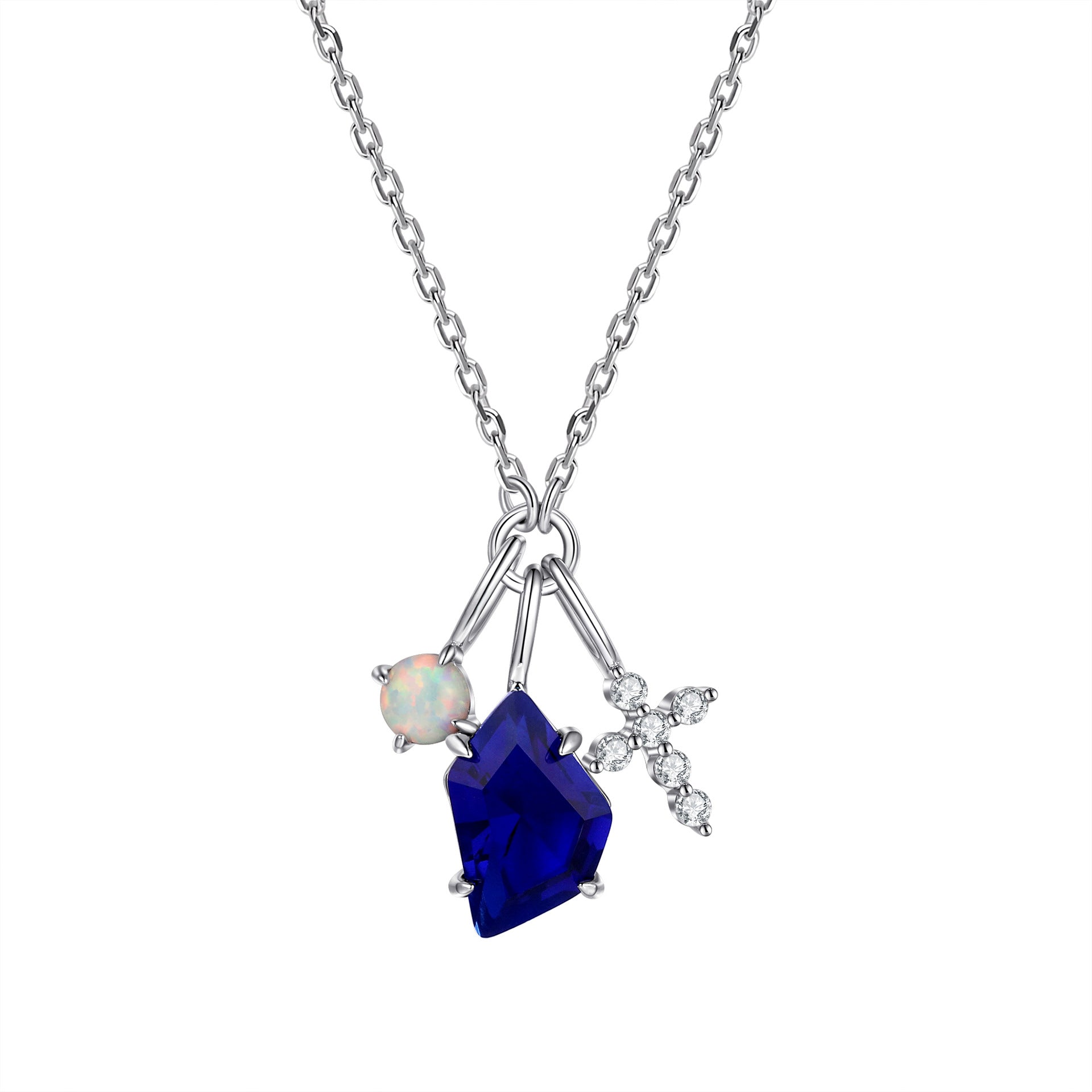 Damen Halskette mit funkelndem Kristallmotiv Shop Nory