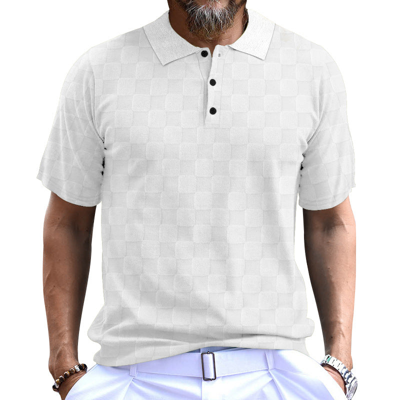 Herren Polo-Shirt mit strukturiertem Design und komfortablem Stehkragen