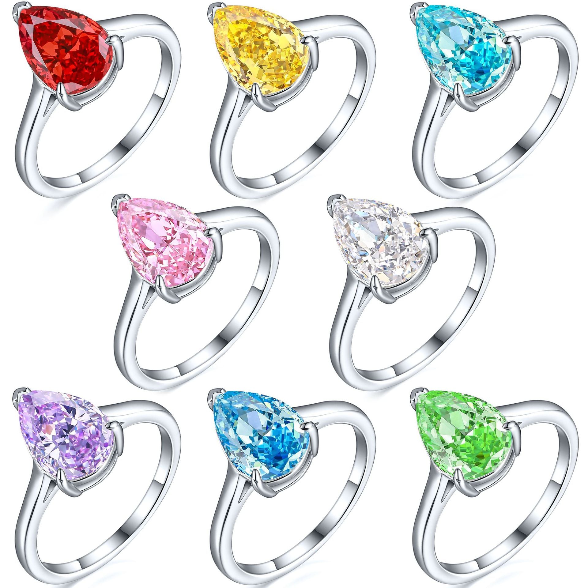 Damen extravagant gestalteter Ring mit tropfenförmigem Edelstein Shop Nory