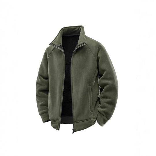Herren Fleece-Thermojacke mit doppellagigem Teddy-Innenfutter und hohem Stehkragen Shop Nory