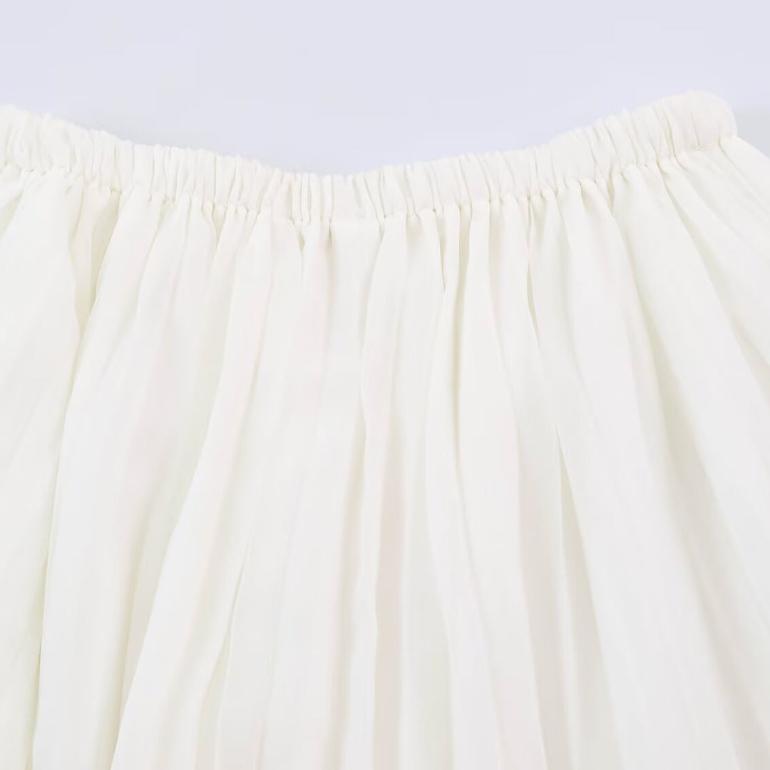 Damen Plissierter Maxi-Rock aus Chiffon mit elastischem Bund Shop Nory