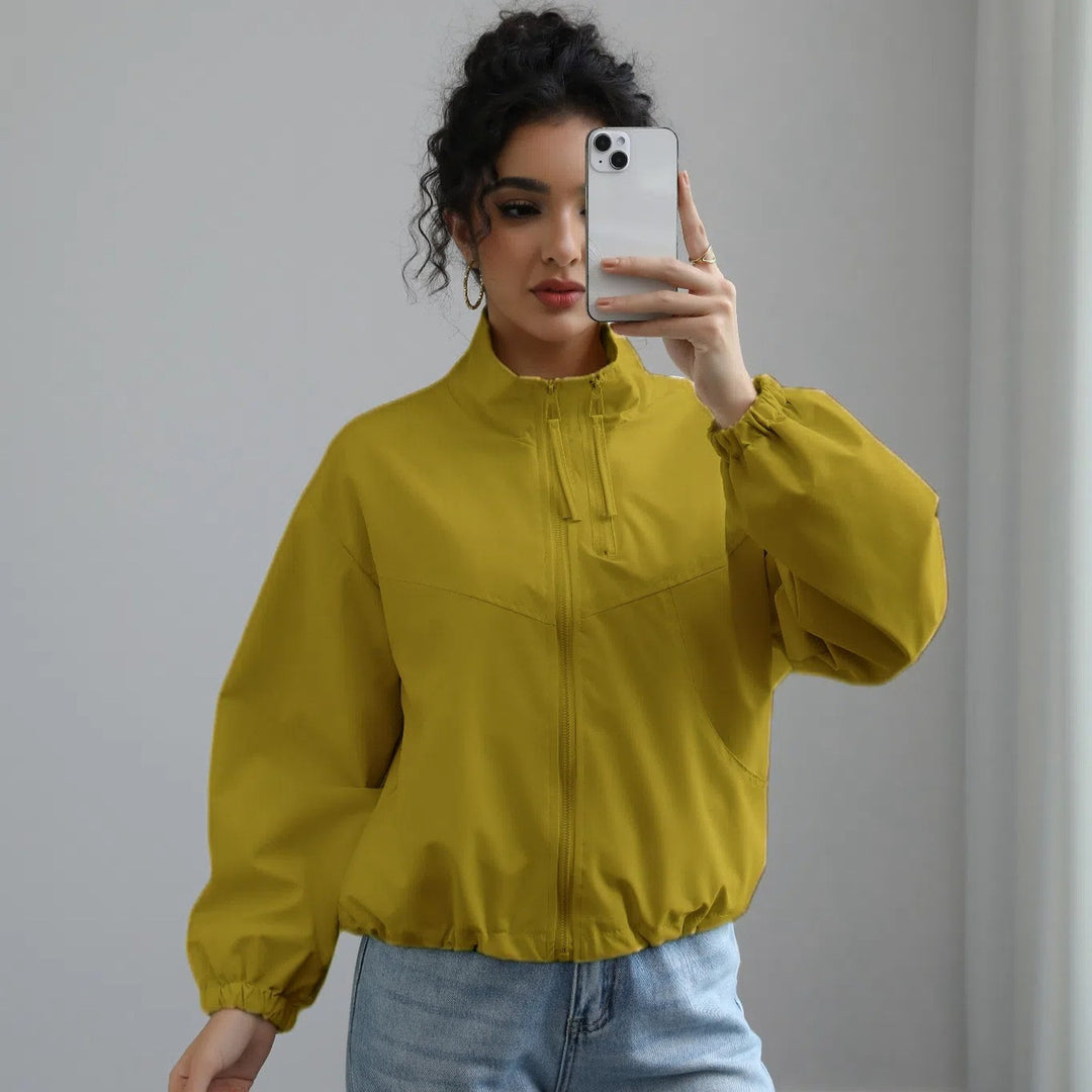 Damen Lässige Oversize-Blousonjacke mit Ballonärmeln Shop Nory