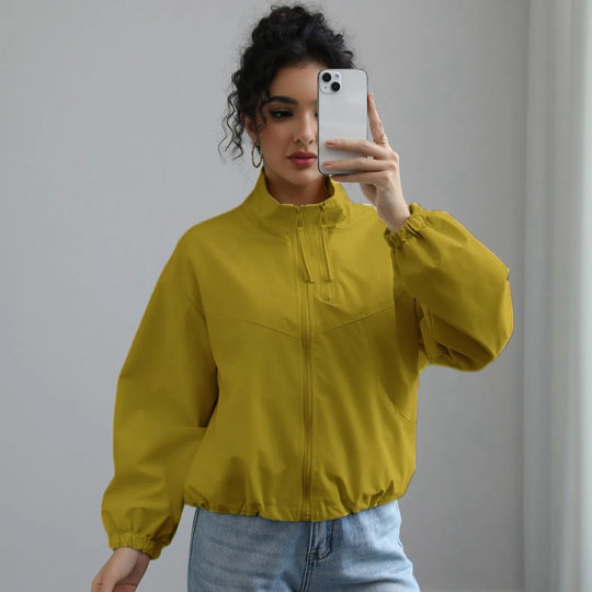 Damen Lässige Oversize-Blousonjacke mit Ballonärmeln Shop Nory