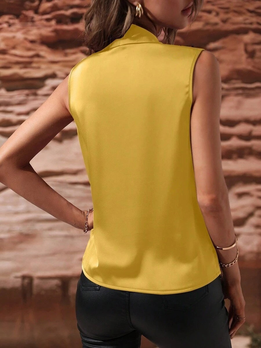 Damen elegantes Oberteil mit Wickeldesign und gerafftem Schnitt