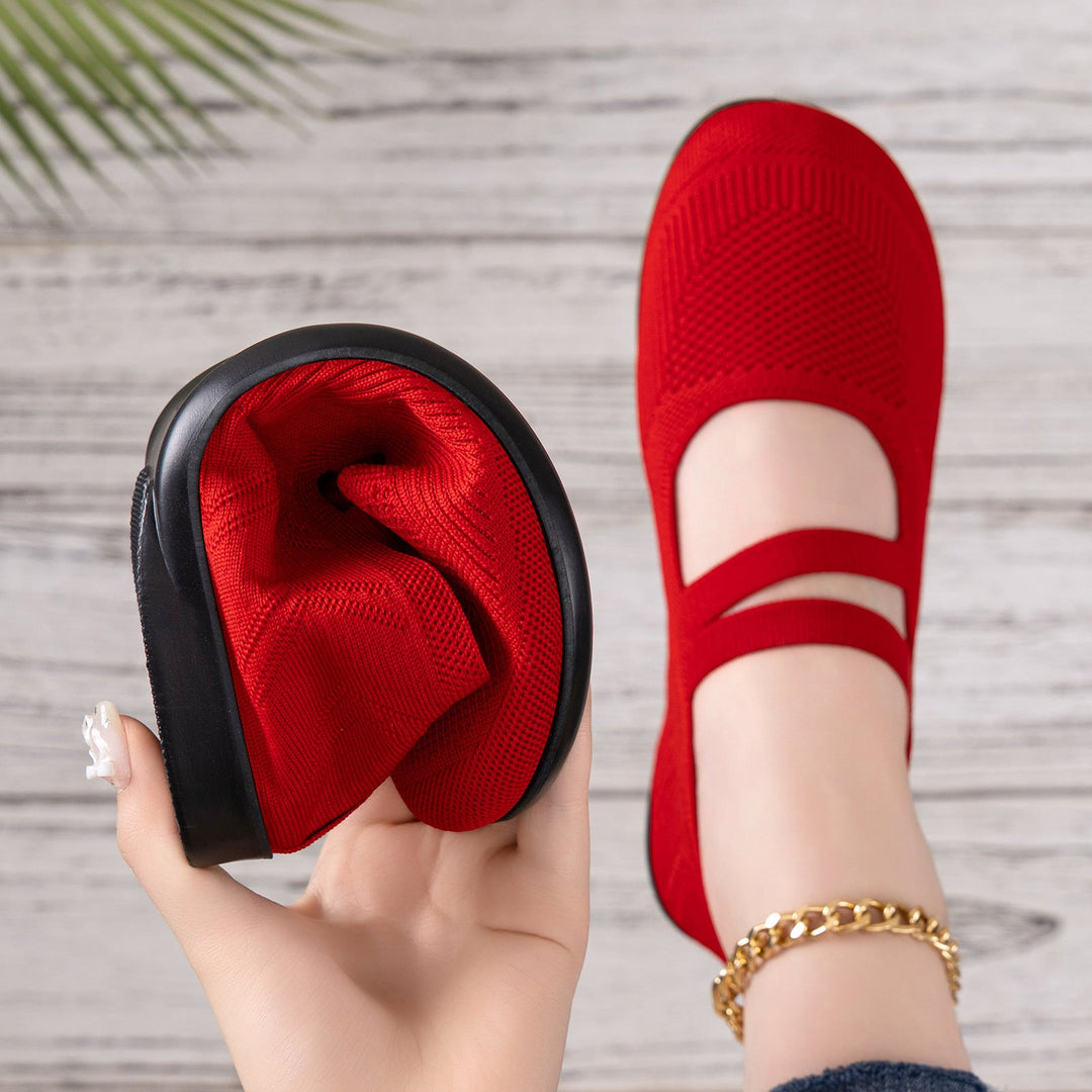 Damen Komfortable Mary Jane Slipper mit flexiblem Design