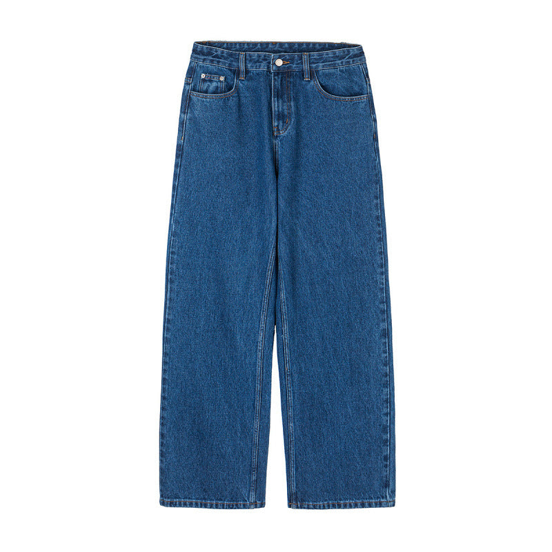 Damen Weite Denim-Jeans mit hoher Taille, geradem Bein und Fünf-Taschen-Design Shop Nory