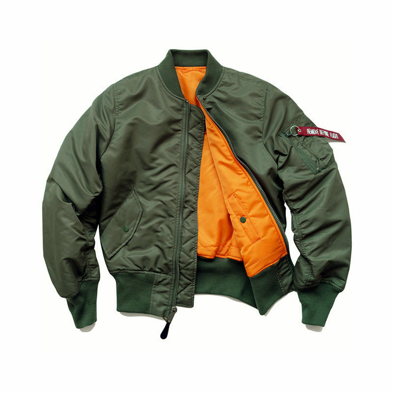 Herren Flight-Bomberjacke mit kontrastreichem Innenfutter, Utility-Ärmeltasche und gerippten Bündchen Shop Nory