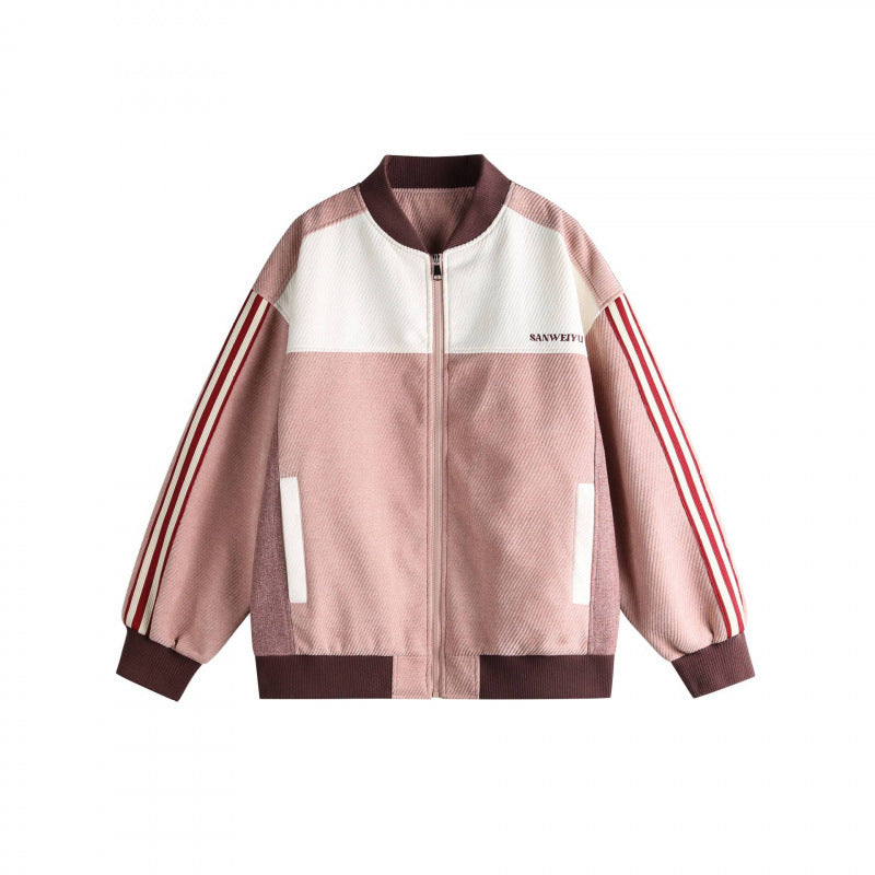 Unisex Kurz geschnittene Boxy‑Bomberjacke im Sportline‑Style mit durchgehendem Reißverschluss, kontrastierenden Streifenärmeln und gerippten Bündchen Shop Nory