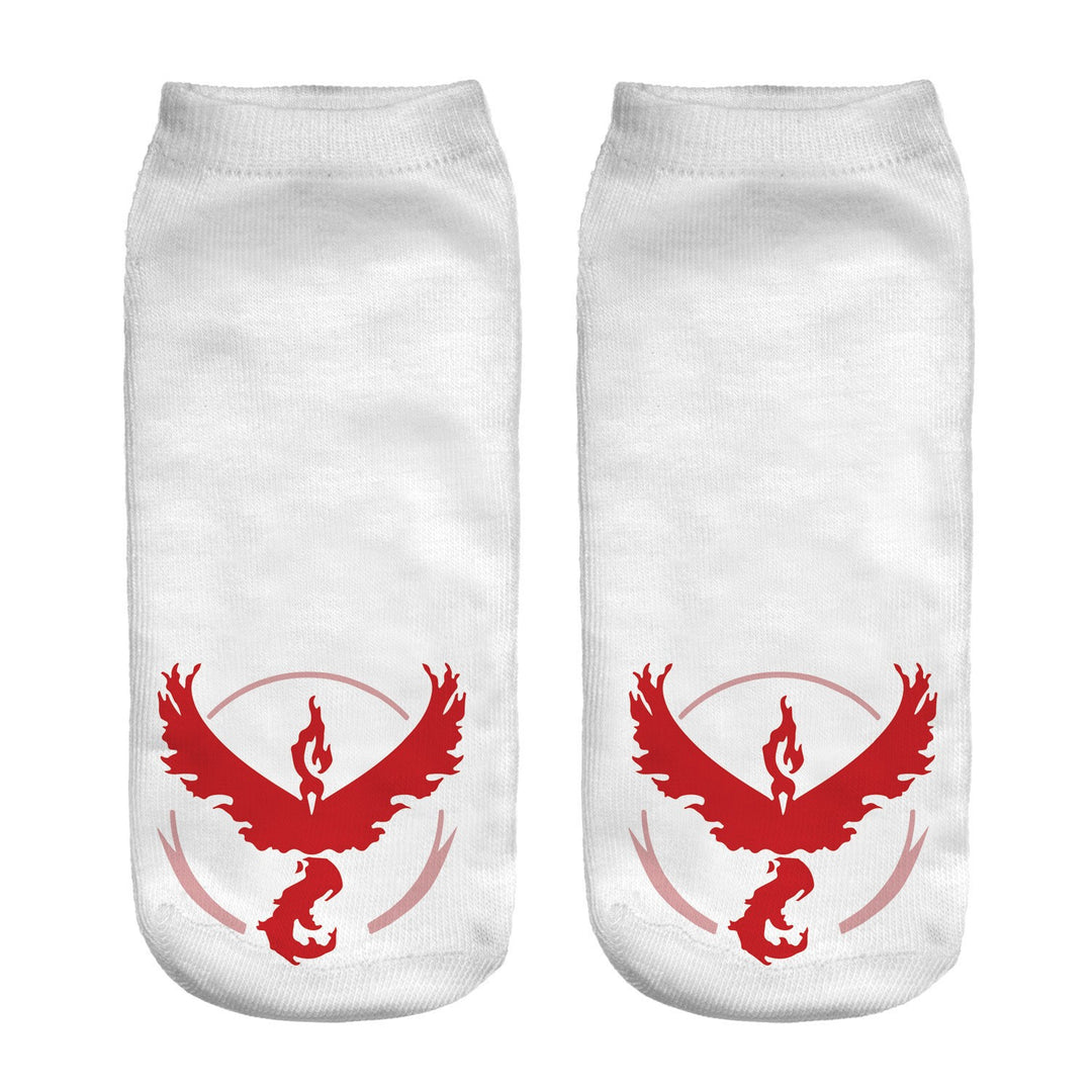 Unisex Niedrige Ankle-Socken mit Cartoon-Monster-Gesicht und weichem Baumwollmix Shopy Nory