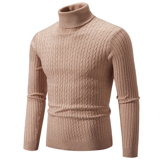 Herren Rollkragenpullover mit Zopfstrick und schlanker Passform Shop Nory