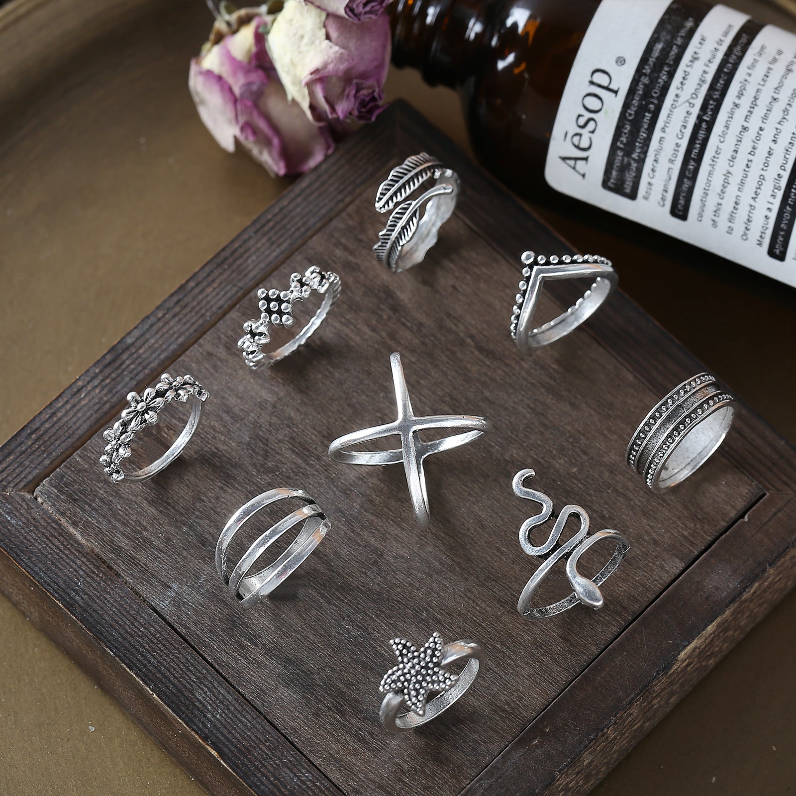 Damen Ring-Set mit vielfältigen Designs und edlen Details Shop Nory