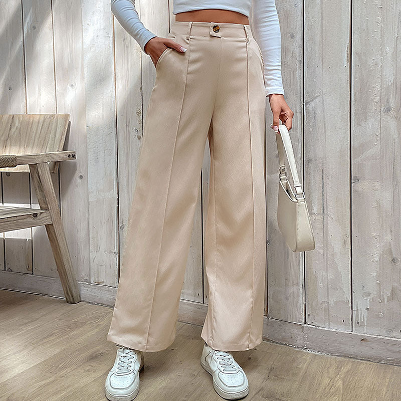 Damen Hochtaillierte Wide‑Leghose mit Bügelfalte und subtiler Anzugoptik Shop Nory