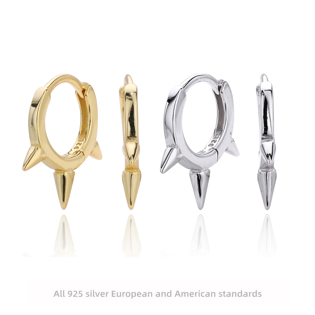 Damen Ohrhänger mit modernem Spike-Design aus hochwertigem 925 Sterling Silber Shop Nory