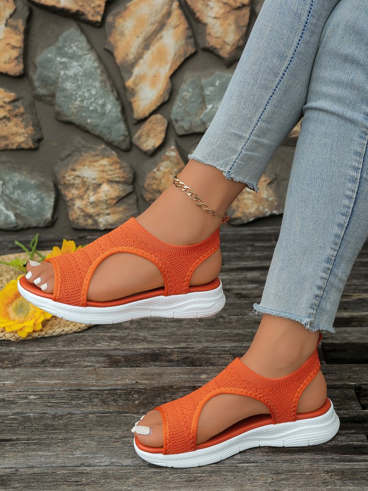 Damen Atmungsaktive Sport-Sandalen mit elastischem Obermaterial und rutschfester Sohle