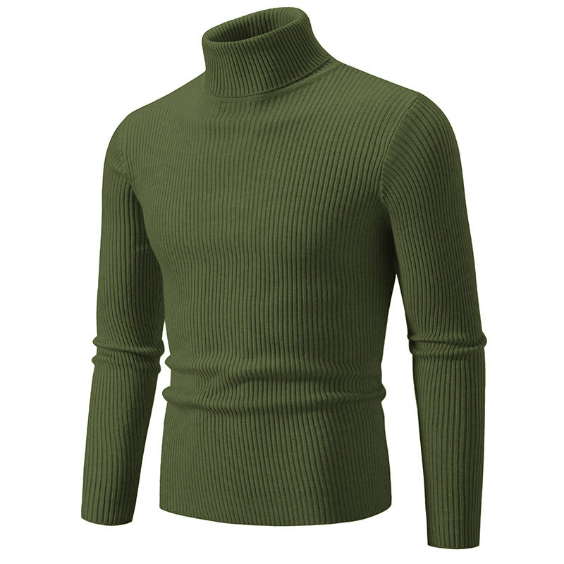 Herren feiner Rollkragenpullover aus langlShopnoryigem Strickmaterial