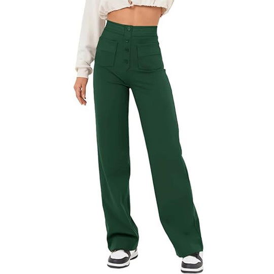 Damen Hochtaillierte Wide‑Leg Hose mit aufgesetzten Taschen Shop Nory