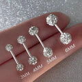 Funkelnde Kristall Barbell Ohrpiercing Aus Chirurgischem Stahl