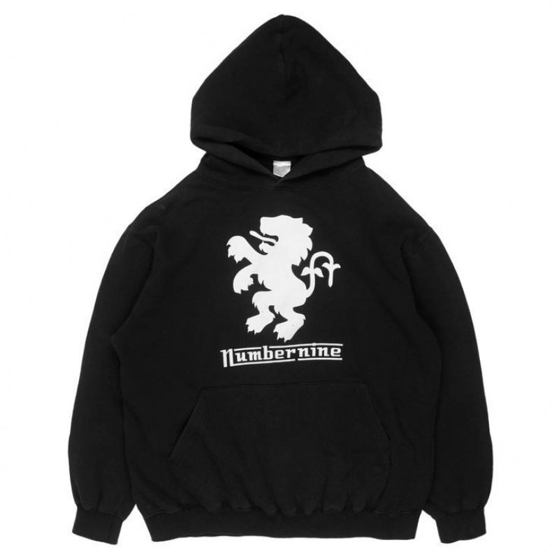 Unisex Kapuzensweatshirt mit Used-Frontdruck und Kängurutasche Shop Nory