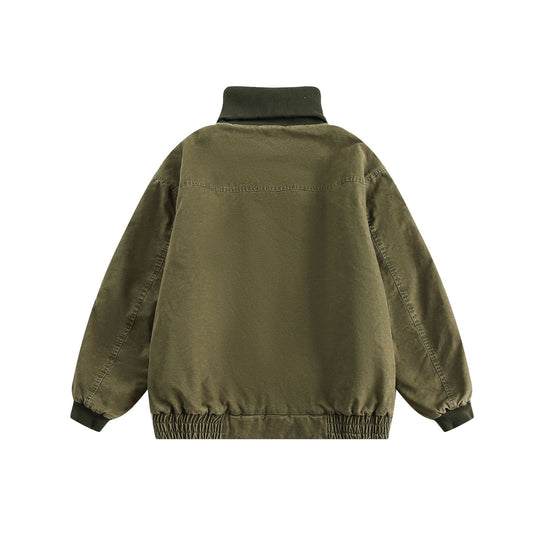 Unisex Oversize-Bomberjacke mit hohem Rippkragen und elastischem Saum Shop Nory