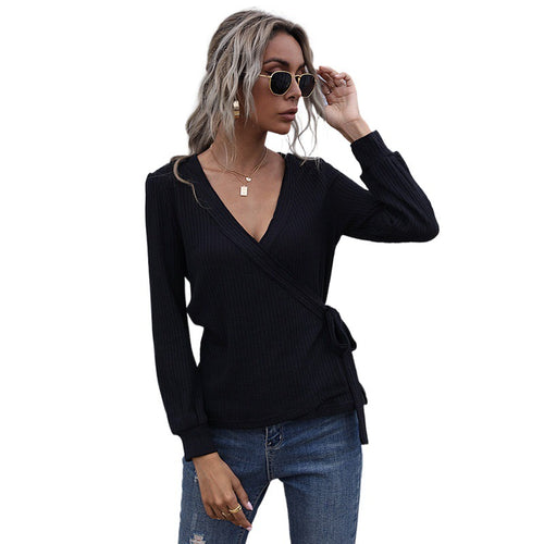Damen Wickeloberteil mit langen Ärmeln Shop Nory
