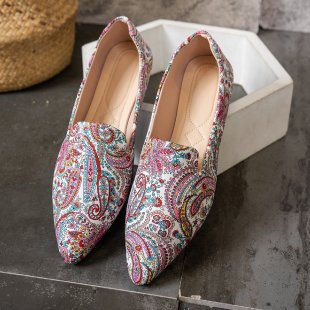 Damen Ballerinas mit eleganter Tweed-Oberfläche