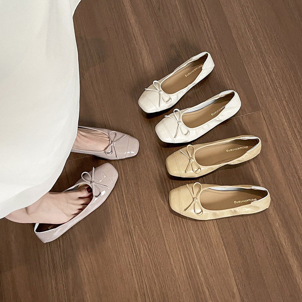 Damen Ballerinas mit zartem Schleifendetail und komfortablem Innenfutter