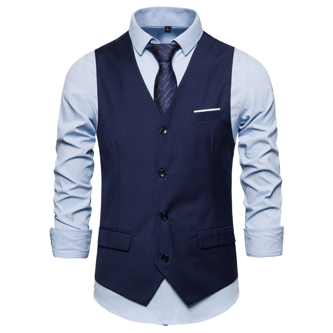 Herren Anzugweste in tailliertem Slim-Fit mit V‑Ausschnitt und Pattentaschen Shop Nory