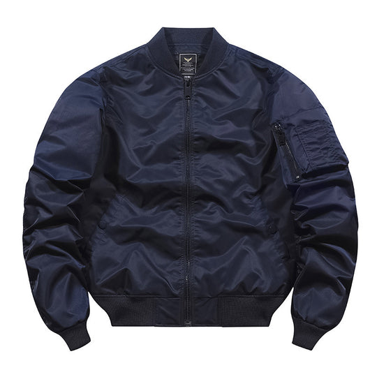Herren Bomberjacke im Pilotenstil mit wasserabweisender Nylonhülle und Ärmel-Utilitytasche Shop Nory