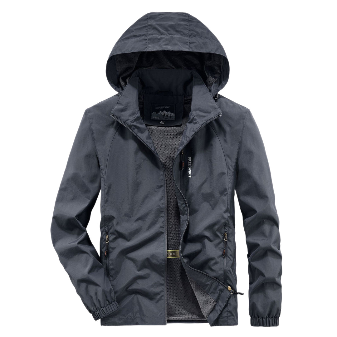Herren Ultraleichte Atmungsaktive Kapuzenjacke mit perforiertem Mesh‑Futter und Reißverschlusstaschen Shop Nory