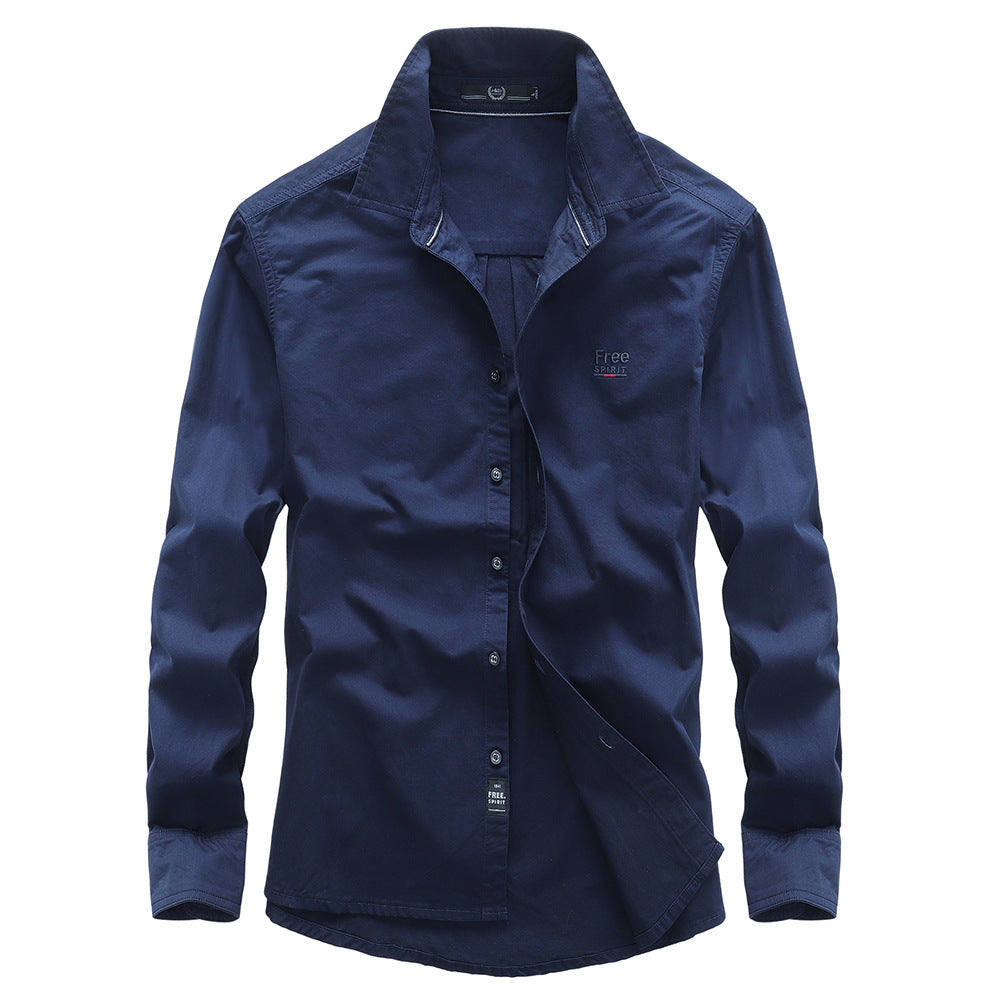 Herren Baumwoll-Hemd Slim‑Fit mit Kentkragen und verdeckter Knopfleiste Shop Nory