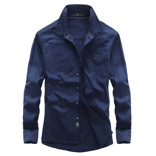 Herren Baumwoll-Hemd Slim‑Fit mit Kentkragen und verdeckter Knopfleiste Shop Nory