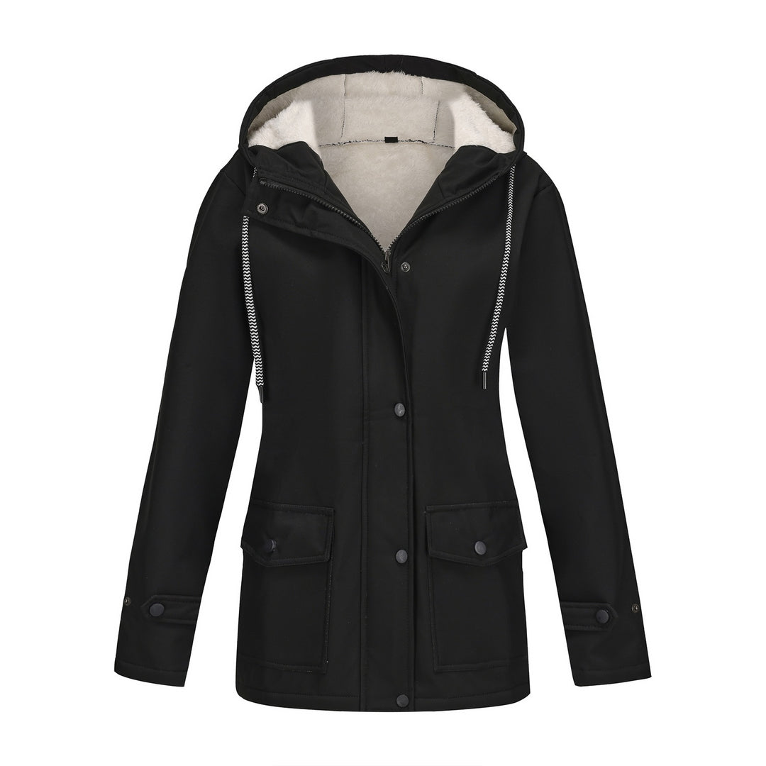 Damen Modische Outdoor-Jacke mit Fleece-Futter