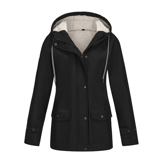 Damen Modische Outdoor-Jacke mit Fleece-Futter