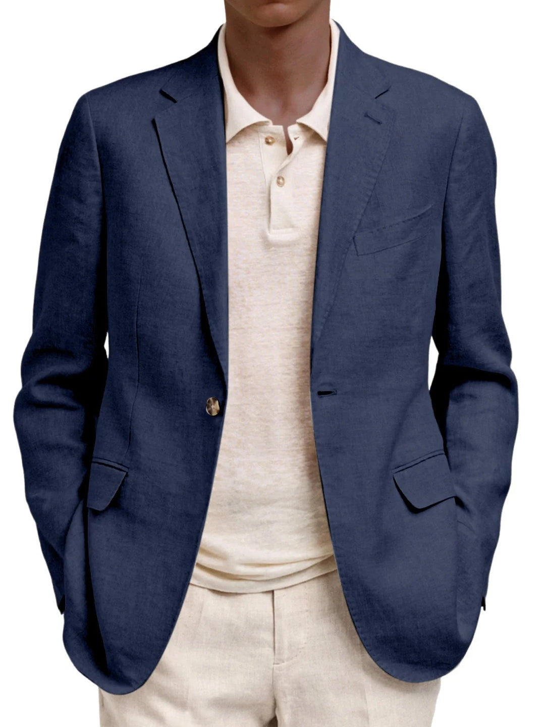 Herren nan leichtes Leinen-Sakko mit unstrukturierter Silhouette und Pattentaschen Shop Nory