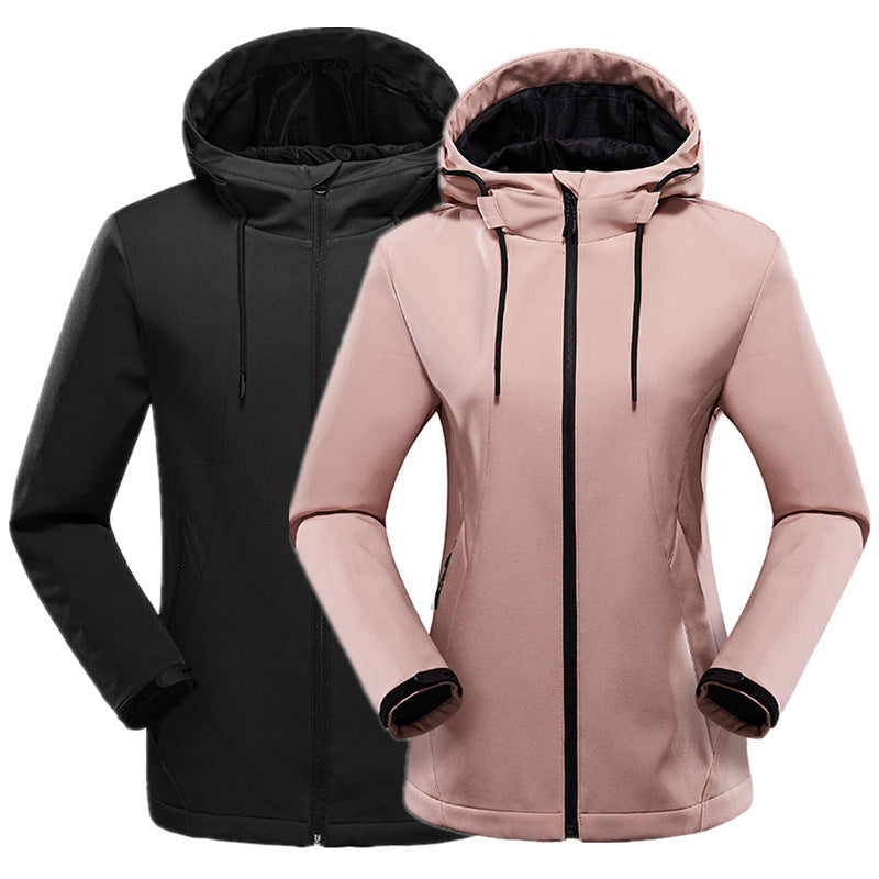 Damen taillierte Softshelljacke mit Kapuze und wasserabweisender Membran Shop Nory