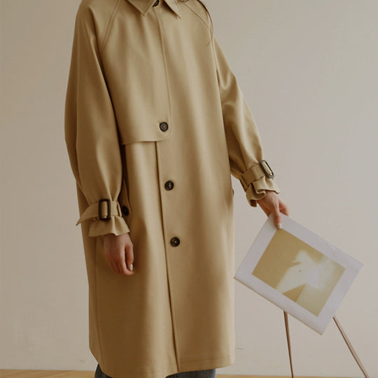 Damen Modische Trenchjacke mit breitem Kragen Shop Nory