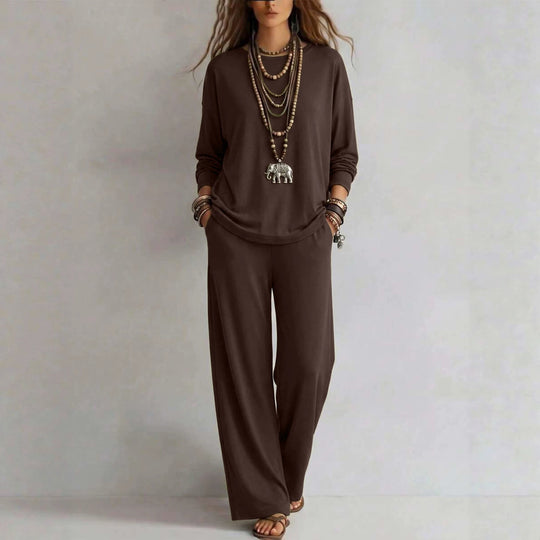 Damen Loungewear-Set mit weitem Bund und Oversize-Langarmshirt Shop Nory