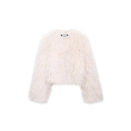 Damen Kurzgeschnittene Bolerojacke aus langfaserigem Kunstpelz mit Shaggy‑Textur Shop Nory