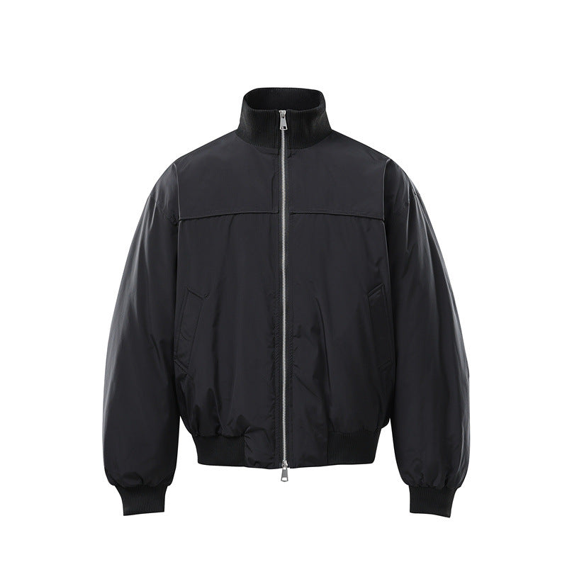 Herren Leichte Nylon-Bomberjacke mit Stehkragen und elastischem Saum Shop Nory