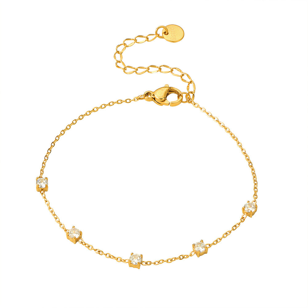 Damen zartes Armband mit funkelnden Zirkonia-Elementen Shop Nory