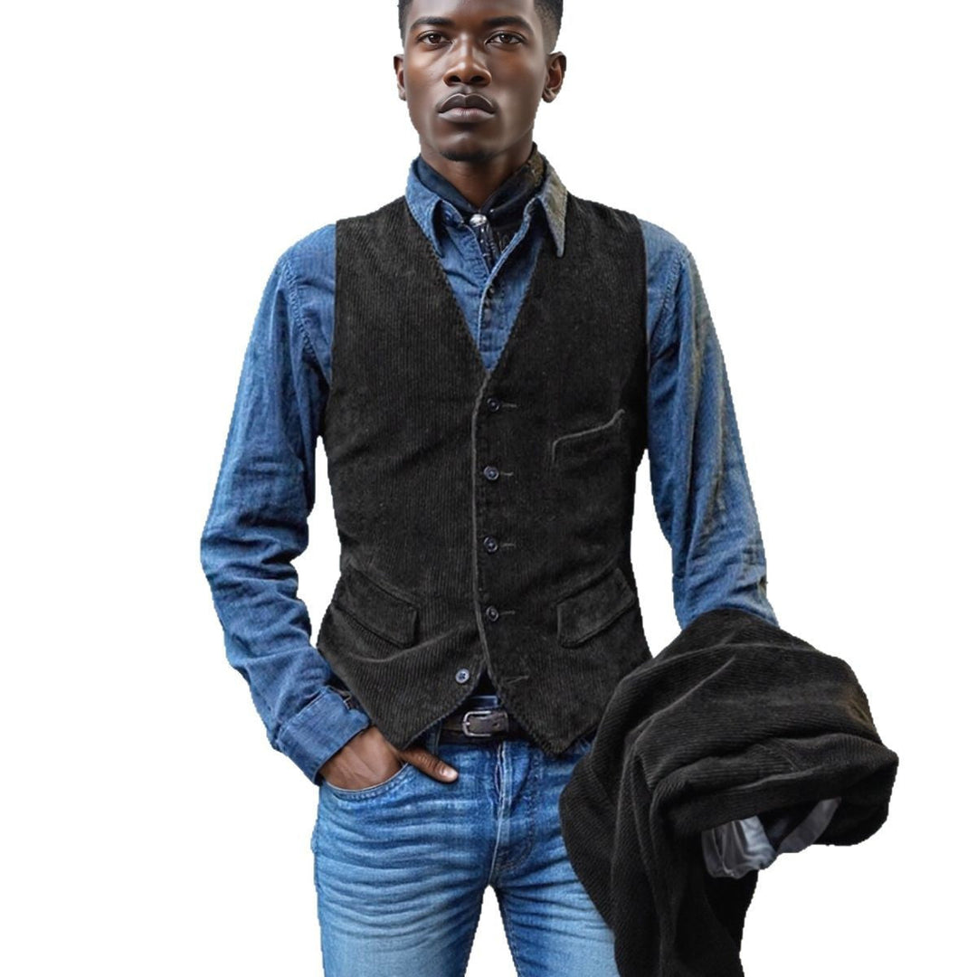 Herren elegante Weste aus Cord