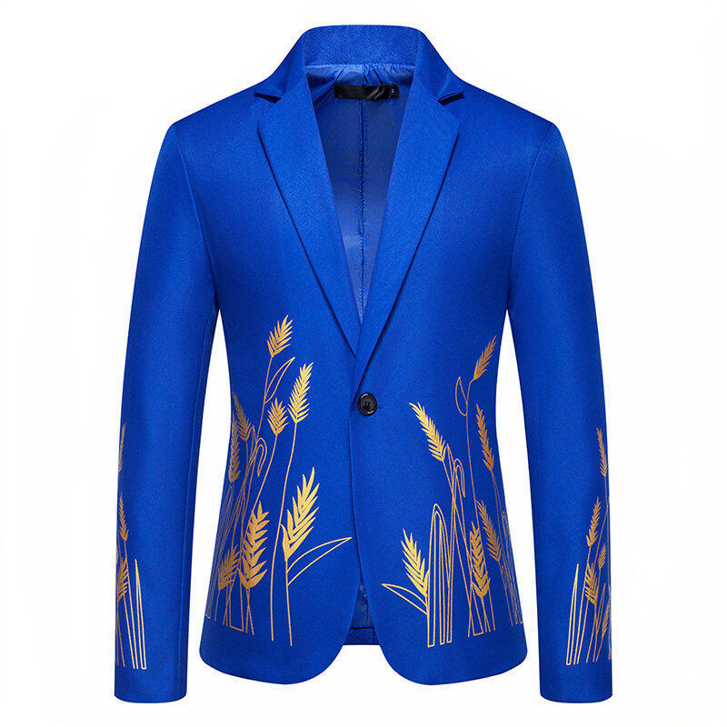 Herren eleganter Blazer mit floralen Stickereien