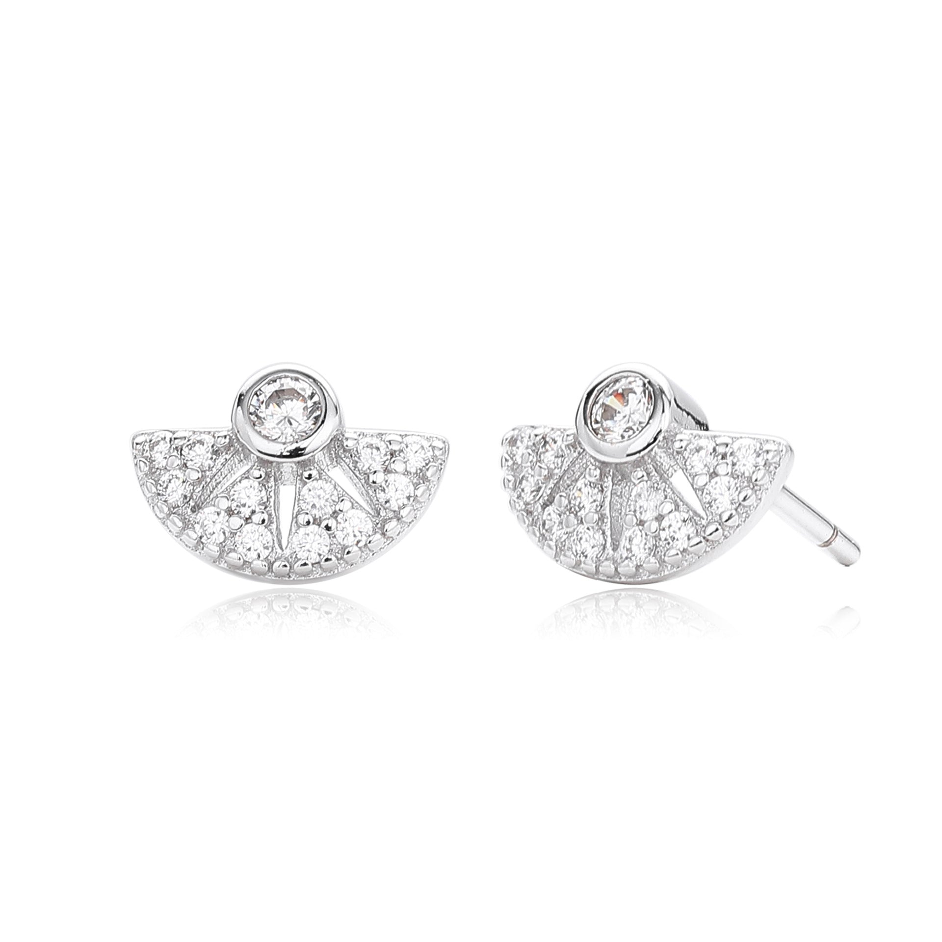 Damen Ohrstecker mit funkelndem Zirkonbesatz und elegantem Design Shop Nory